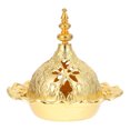 thumbnail image 1 of 1Pc Middle Eastern Arab Censer Home Mini Censer Decor Desktop Aroma Stove Golden, 1 of 6