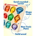 thumbnail image 4 of Coogam Wooden Color Shape Puzzle Board for Toddlers, Movable Sorting and Stacking Montessori Peg Board Matching Game Activities, Fine Motor Educational Learning Toys for 3 4 5 Year Old, 4 of 8