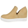 thumbnail image 3 of Journee Womens Cardi Round Toe Slip On Wedge Sneakers, Widths Available, 3 of 10