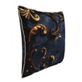thumbnail image 2 of Fotbe Elegant Gold Scrollwork Pattern Velvet Decorative Throw Pillow Covers with Elegant Piping, Soft Plush Cushion Cover for Sofa, Bed, Car, Office-16"x16", 2 of 8