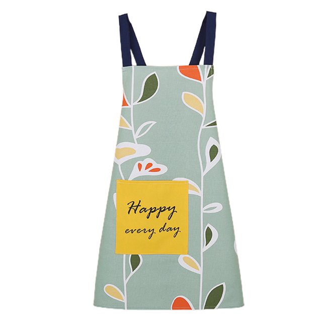 Delantales de primavera con hermosas flores, delantal de cocina para mujer, delantal bonito, aproximadamente 65*70 cm