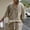 Khaki, variant on Mens V-Neck 3/4 Sleeve T-Shirts Jerseys Top Oversized Jacquard Knitted Sweater Size S-3XL White