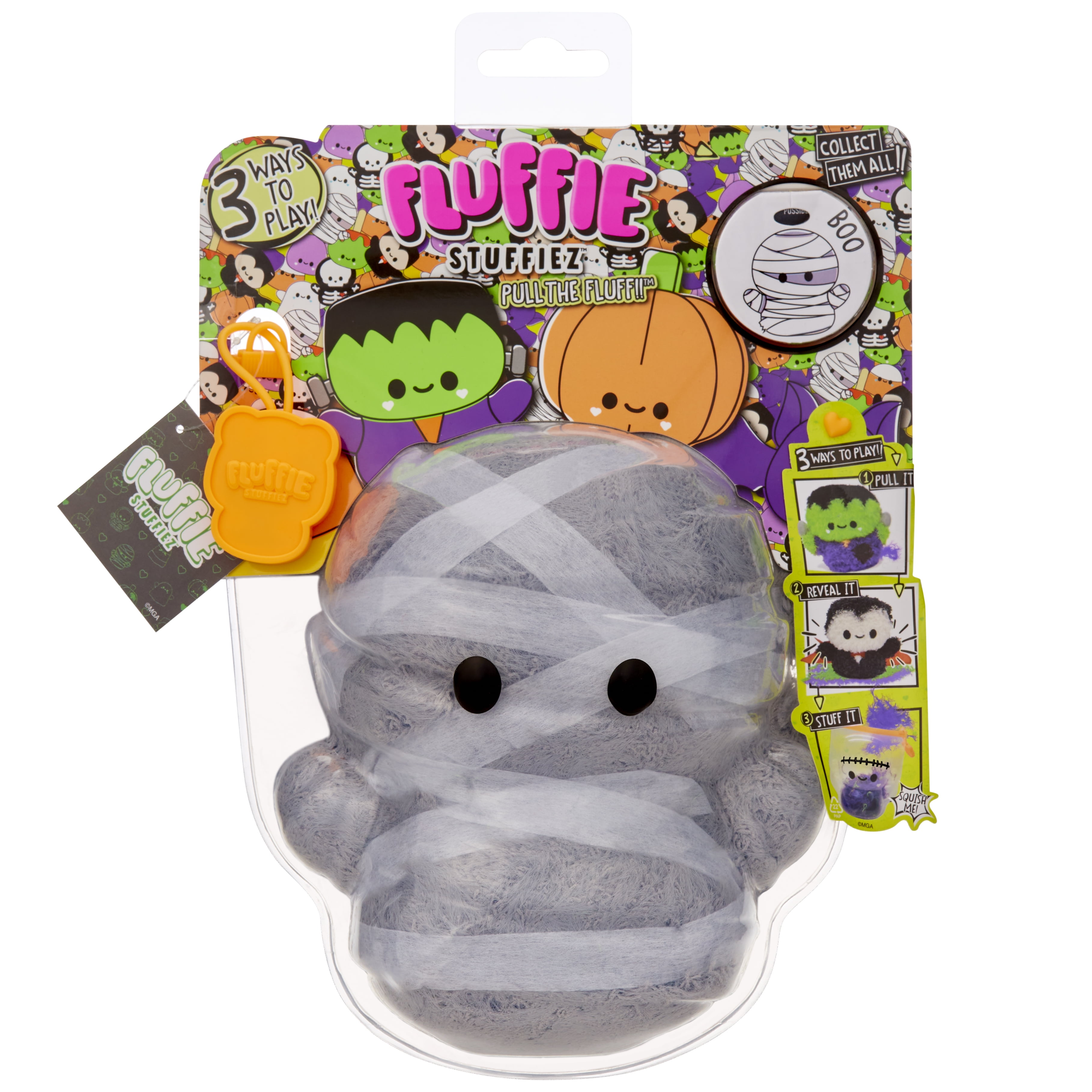 Fluffie Stuffiez Halloween Mummy Plush, Surprise Reveal Unboxing