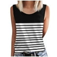 thumbnail image 2 of Ayolanni Black Women's Blouses Sleeveless Striped Tank Tops Ladies Tops L, 2 of 4