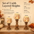 thumbnail image 2 of RPKPR Rustic White Pumpkin Tealight Candle Holder, Farmhouse Halloween Pumpkin Tea Light Holder, Fall Table Centerpiece Decor for Halloween & Thanksgiving Party (5.7in), 2 of 6