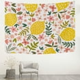 thumbnail image 3 of GZHJMY Tapestry Wall Hanging Flower Yellow Lemon Fruits Tapestry Decorative Wall Blanket Bedding Tapestry for Bedroom Living Room Dorm 80x60 inch Gift Decor, 3 of 7