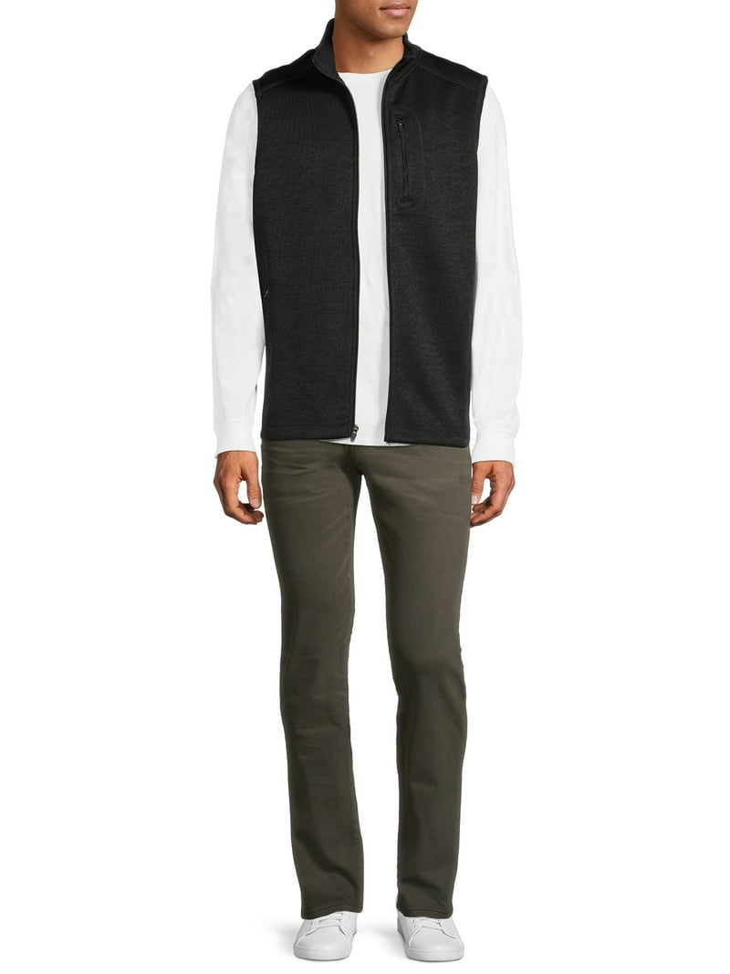 George Men's and Big Men's Fleece Sweater Vest, up to Size 5XL