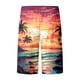 thumbnail image 3 of WILLBEST Pantalones Cortos para Hombre Pantalones de Playa para Hombre Pantalones Cortos Casuales con Estampado 3D de Cocoteros y Puesta de Sol, 3 of 4