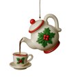 thumbnail image 2 of Dserfhy Christmas Teapot Ornament Vintage Christmas Tea Cup And Pot Hanging Decor with Pouring Tea Effect Gift for Tea Lovers, 2 of 8
