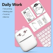 Aibecy Mini Thermal Printer Photo Printers with Printing Paper & USB Cable, Blue