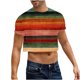 thumbnail image 2 of Blusas y camisas de manga corta y cuello redondo para hombre, blusas de verano con estampado y mangas cortas para hombre., 2 of 8