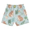 thumbnail image 2 of Kids' Beach Pants Comfortable Swim Trunks Capybaras in Playful Poses Shorts for Pool Vacation and Lounge Wear 2T, 2 of 8