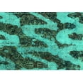 thumbnail image 1 of Ahgly Company Machine Washable Indoor Rectangle Abstract Turquoise Blue Modern Area Rugs, 7' x 10', 1 of 4