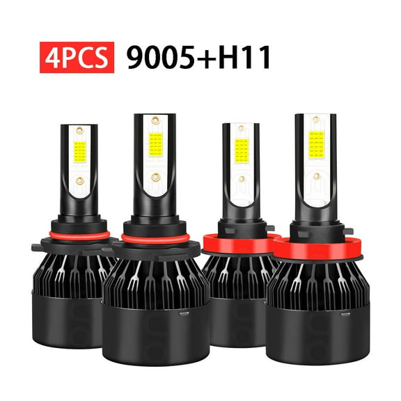 For Chevrolet Silverado 3500 HD 2007-2019 Combo 4X 9005 H11 LED Headlight Bulbs High Low Beam,c9