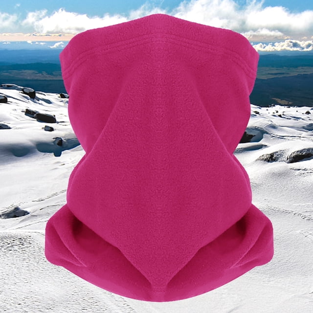 Pink Neckerchief Winter Ski Warm Scarf Multifunctional Cold Proof Fleece Outdoor Windproof Motorcycle Riding Head Cover Thick