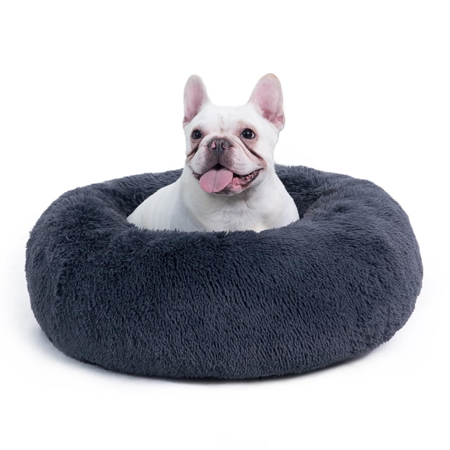 Cama para perro Bedsure Calming Donut, lavable para perros medianos y grandes