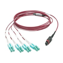 Tripp Lite 2M 40 GbE OM4 Plenum-Rated MTP/MPO to 8xLC Fan-Out Patch Cable