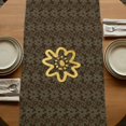thumbnail image 5 of Table Runners 48 Inches Long Dress Scarves, Brown Golden Floral Farmhouse Kitchen/Dining Table Runner, Short Coffee Tablerunners, Modern Abstract Art Spring Flowers 13x48 Inch, 5 of 9