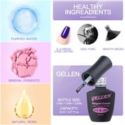Gellen Gel Nail Polish Starter Kit with 54W UV Light, 6 Colors Pastels Pumpkin Tone Gel Polish with Base and Top Coat, Soak Off Gel Polish Kit with UV Nail Lamp, Gel Nail Polish Kit Gift for Women