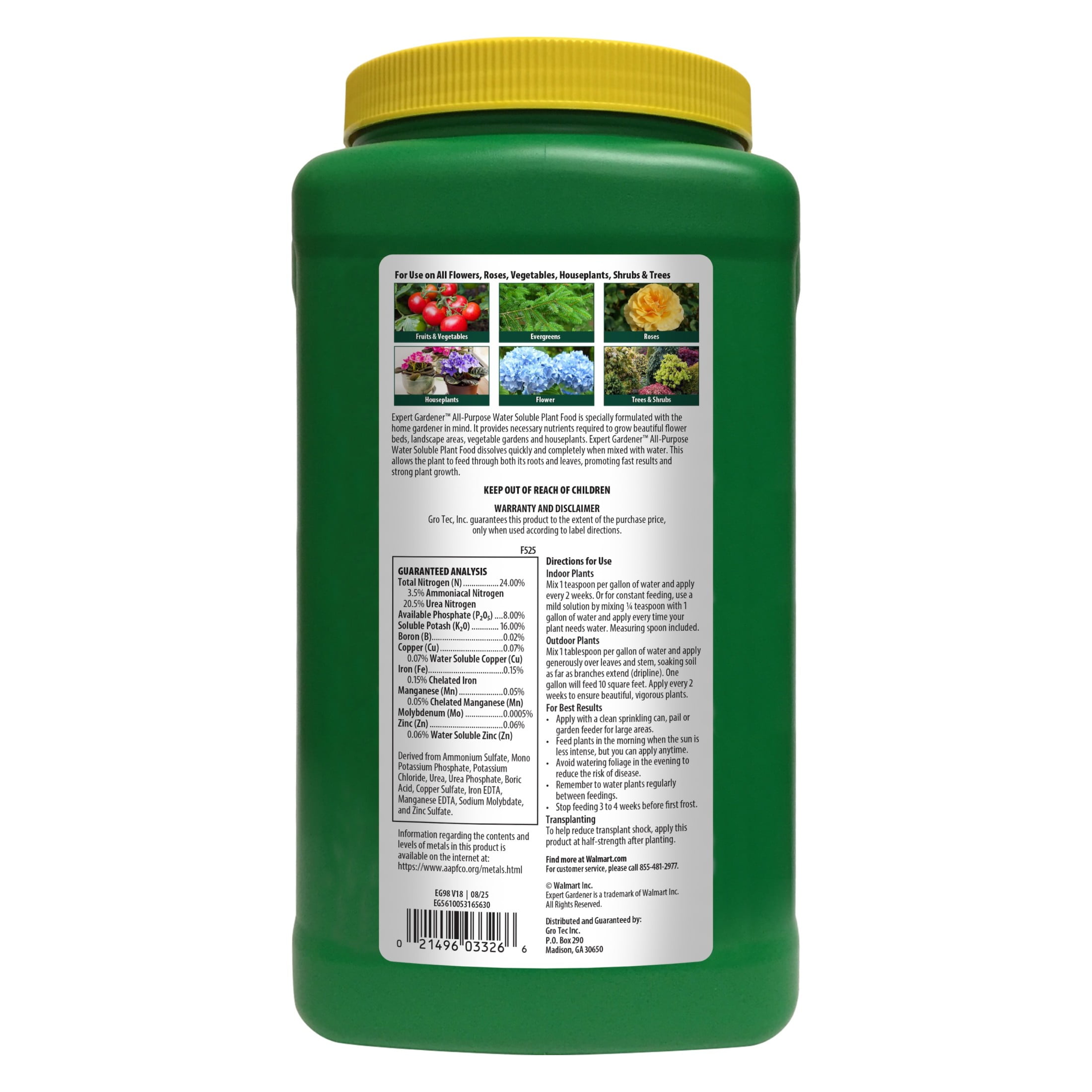 Expert Gardener All-Purpose Water Soluble Plant Food, 24-8-16 5 Pounds