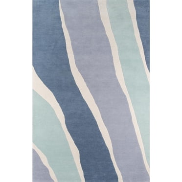 Novogratz Contemporary Rectangle Area Rug, Blue, 5' X 8'