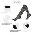 thumbnail image 5 of Lsque Spider Cobweb Pattern Sport Compression Socks for Men & Women 15-20 mmHg Knee High Nurse Pregnant Running Medical and Travel Athletic, 5 of 6