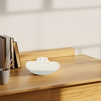 Oskas Tulip Ring Dish Holder - 4 Inch Ceramic Trinket Tray, Pink, Engagement & Bridal Shower Gift