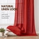 thumbnail image 4 of Cortinas MIULEE de lino rojo, 213 cm de longitud, 2 paneles, dormitorio y sala de estar, 4 of 7