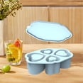 thumbnail image 4 of Bandeja de hielo de silicona mejorada y molde,bandeja de hielo de café cilíndrica de gran tamaño para refrigerador con tapa y accesorios de vidrio, 4 of 5