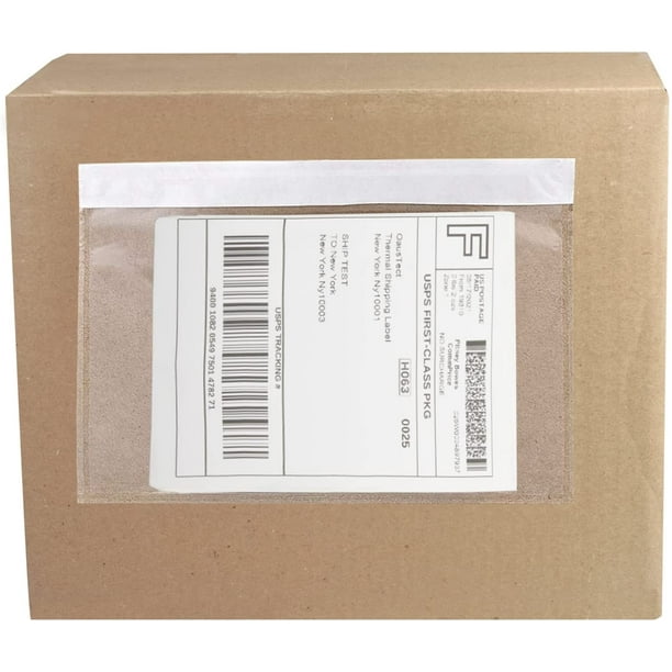 OausTect 15,2 x 22,9 cm Pochettes d'enveloppe de bordereau d'emballage,  liste de colisage adhésive transparente à chargement par le haut – 200  paquets 