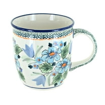 Blue Rose Polish Pottery Ballina Plain Coffee Mug