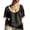 Black, variant on 3/4 Length Sleeve Tops for Women Lace Patch Casual Dressy Blouses Boho Trendy Shirts Round Neck Loose Fit Tunics