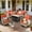 Coarse Orange Red, variant on XIZZI 8 Pieces Wicker Patio Furniture with Swivel Rocking Chair Rattan Outdoor Conversation Set Patio Sectionals Set with Glowing Coffee Table for Porch, Beige