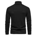 thumbnail image 4 of Turtlenecks for Mens Long Sleeve Slim Fit Casual High Collar Pullover Sweater Tops Stretchy Winter Plain Sweatshirt (Medium, Black), 4 of 6
