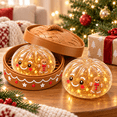 thumbnail image 5 of Christmas Gingerbread Squishy Toy with Storage Case, Glitter Sensory Stress Ball, Dumplings Squeeze Balls Stress Relief Sensory for Festival & Birthday Gifts, Stocking Stuffers Party Favors, 5 of 6