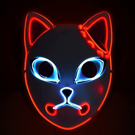 Halloween Mask,LED Light up Mask,Glow Mask For Costumes Cosplay Party Masquerade Toy, Light up Mask for Men,Women,Kids