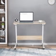 thumbnail image 2 of Portable Mobile Standing Desk, 27.9" to 37.4" Height Adjustable Laptop Desk Bedside Couch Rolling Computer Table with Lockable Wheels, 2 of 7