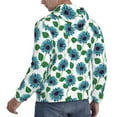 thumbnail image 6 of Fotbe Men's Hoodie with Blue Sunflowers Pattern - Kangaroo Pocket Pullover Hooded Sweatshirt, Perfect for Daily Wear, Travel, and Home-X-Large, 6 of 7