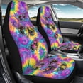 thumbnail image 3 of ZIATUBLE Butterfly Tie-Dye Car Seat Covers High Back Auto Interior Accessory for Women 2 Packs Stylish Covers Front Seats Only Vehicle Seat Protector Universal Fit Most Vehicle Sedan Truck Van, 3 of 7