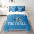 thumbnail image 2 of jejeloiu Rugby Ball Game 7-Piece Twin Bedding Sets,Football Sport Theme Bedding Comforter Set For Boys Kids Reversible, 2 of 8