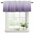 thumbnail image 2 of Purple Ombre Valances for Windows, Decorative Rod Pocket Window Valance Curtains, White Gradient Modern Abstract Art Short Curtain Drapes for Kitchen/Bathroom/Living Room, 2 Panels, 54" W x 18" L, 2 of 8