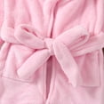 thumbnail image 6 of Esaierr Kids Baby Bathrobe Pajamas for Boys Girls，Toddler Fleece Robes Long Sleeves V-Neck Night-Robe Solid Color Medium Length Sleepwear Loungewear Kids Pjs，Size 1-7 Years, 6 of 7