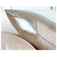 thumbnail image 7 of 26x26 Inches Faux Silk Square European Shams, Zipper Closure, Sand (Set of 2), 7 of 7
