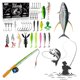 thumbnail image 2 of Señivos Pesca Colocados Con Cabezas Plantilla Señuelos Cebo Gusano Suave para Accesorios Dulce, 2 of 9