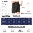 thumbnail image 7 of BROKIG Mens Gym Workout Shorts,Hidden Zip Cotton Running Athletic Shorts For Men with Pockets (Medium,Olive Gray), 7 of 7