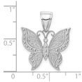 thumbnail image 2 of FJC Finejewelers 10 kt White Gold Themed Butterfly Charm 23 mm x 19.3 mm, 2 of 4