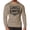 Khaki, variant on Gymish No Limits Lightweight Long Sleeve Hooded T-shirt for Men