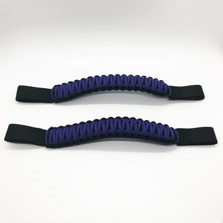Paracord Grab Handles for Headrests for Jeep Wrangler JK, JKU, JL, JLU, Gladiator, Toyota Tacoma, Ford Bronco and other vehicles with removable head rests (PAIR of 2)