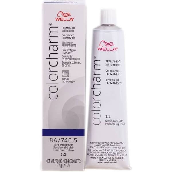 Wella COLOR CHARM, HAIR COLOR Permanent Gel Haircolor, 8A/740.5 Light