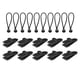 thumbnail image 1 of 10/12 piezas de clips para lona resistentes y resistentes al viento, abrazaderas para toldo, pinzas para tienda de campaña, para acampar 10 Clip + Bungee negro, 1 of 9